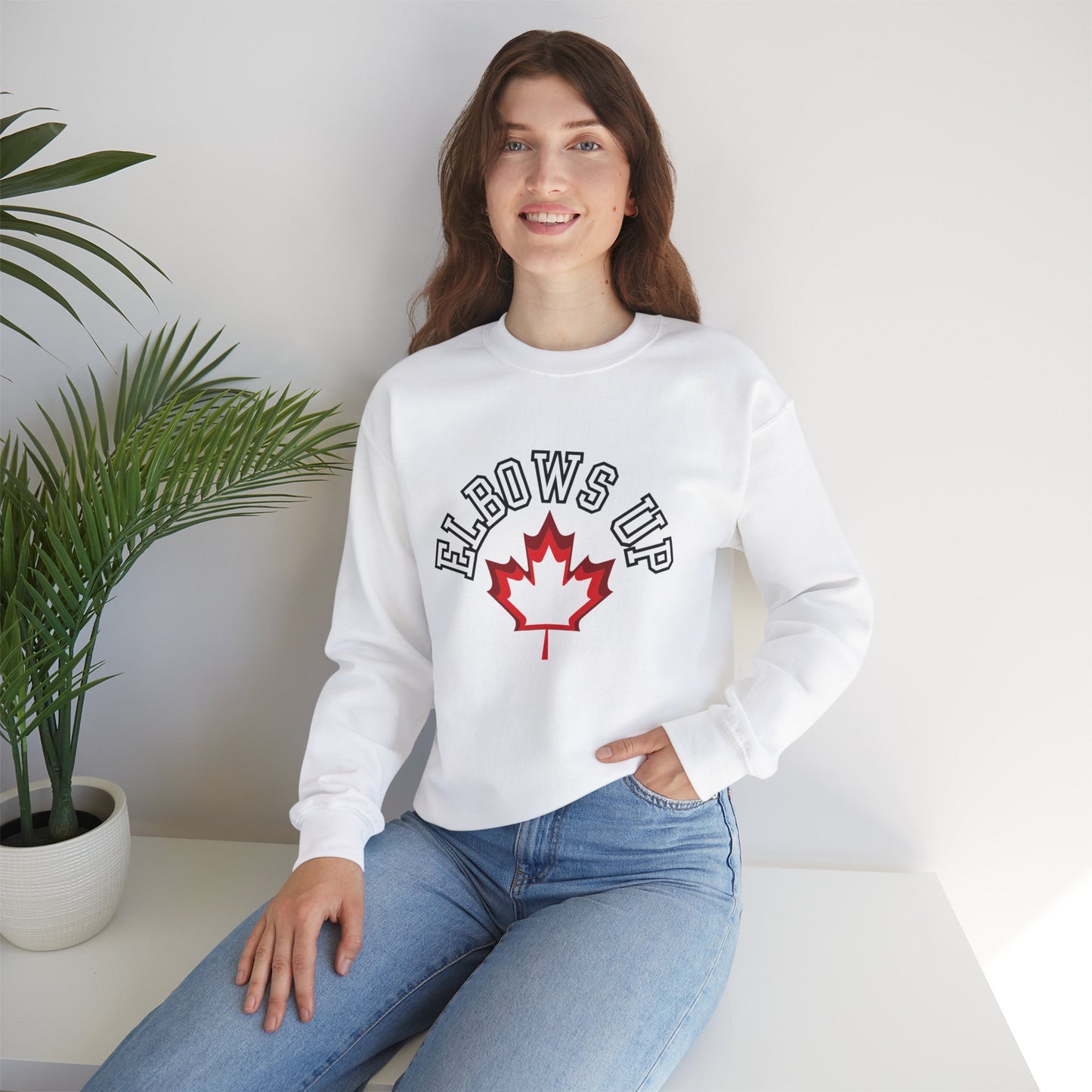 Canadian Elbows Up Crewneck Sweatshirt - Canada Strong Sweater - Canada is not for sale shirt