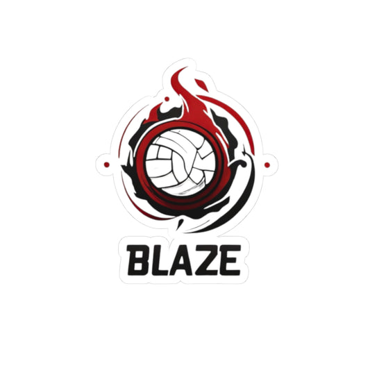 Blaze Volleyball Kiss-Cut Stickers - Sporty & Dynamic Design
