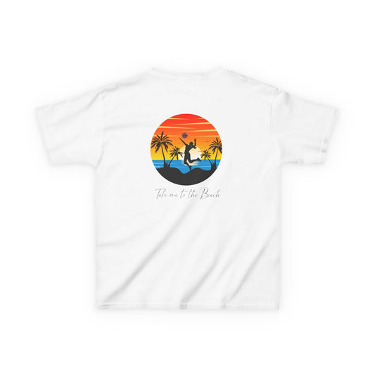 "Take me to the Beach" Volleyball Blaze Hawaiian Themed Kids T-Shirt