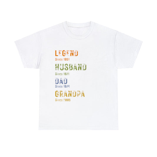 Custom 'Legend Since' Heavy Cotton Tee | Personalized Gift Heavy Cotton Tee