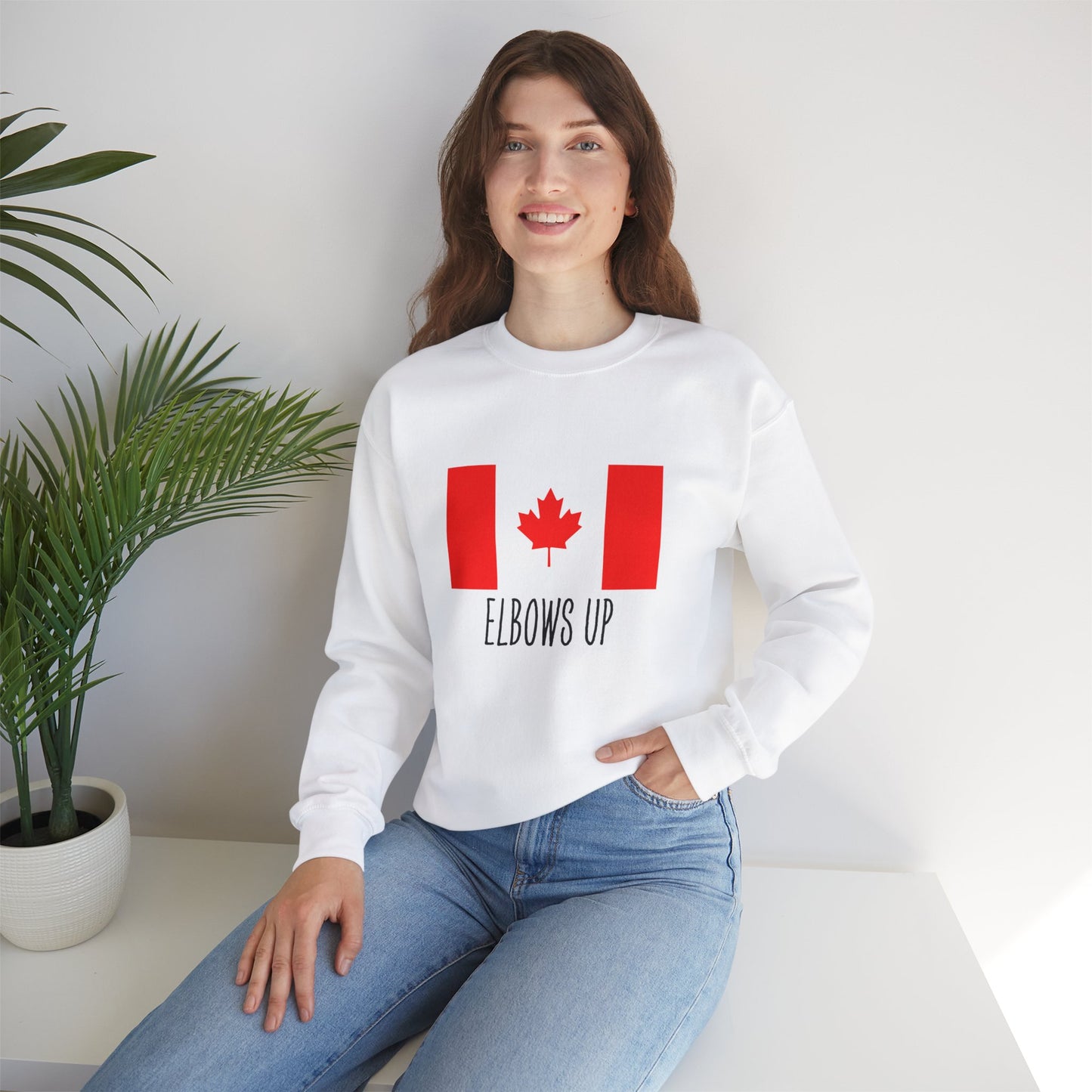 Canadian Elbows Up Crewneck Sweatshirt - Canada Strong Sweater - Canada is not for sale shirt