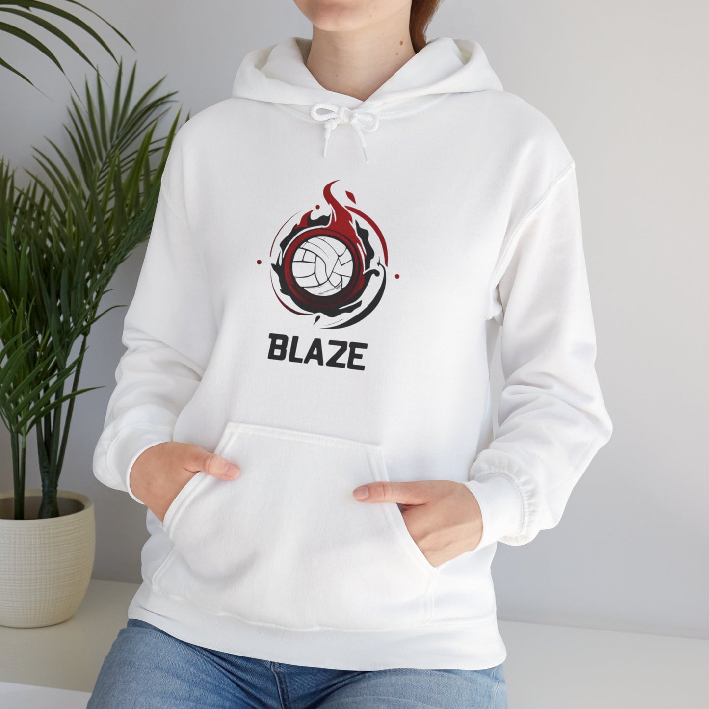 Blaze Volleyball Hoodie - Unisex Hoodie with Number or Name Personalization