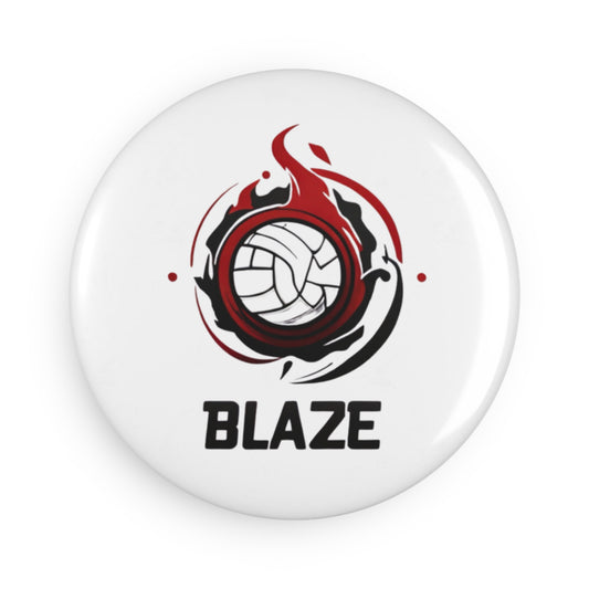 Volleyball Themed Button Magnet Set - Blaze Design (1 & 10 pcs)