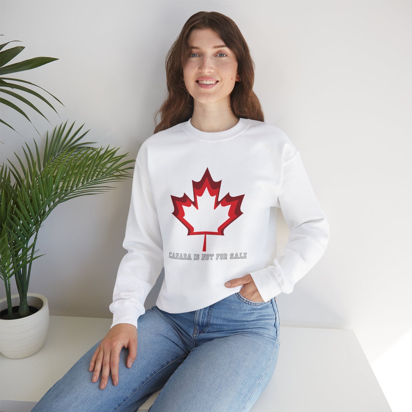 Canadian Elbows Up Crewneck Sweatshirt - Canada Strong Sweater - Canada is not for sale shirt