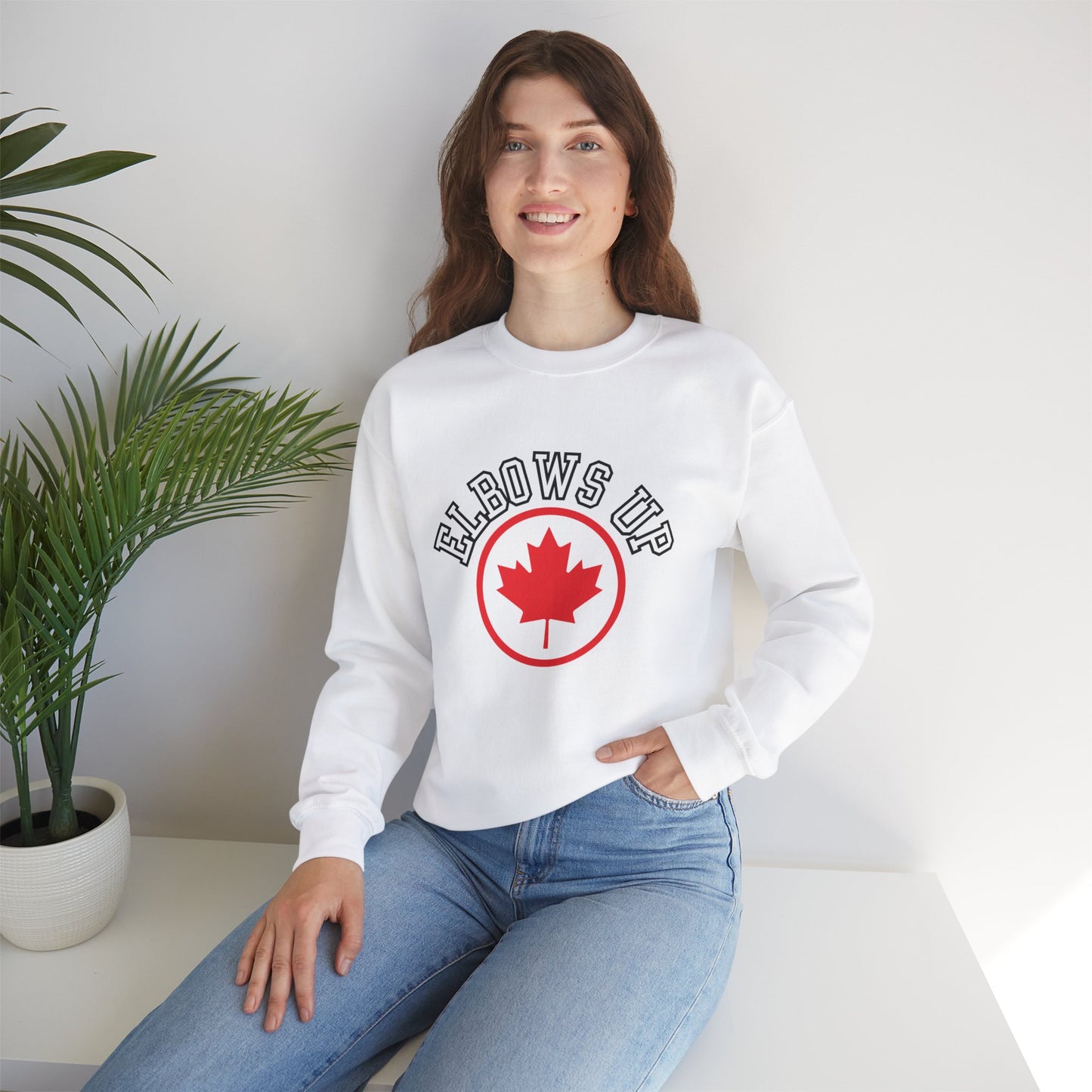 Canadian Elbows Up Crewneck Sweatshirt - Canada Strong Sweater - Canada is not for sale shirt