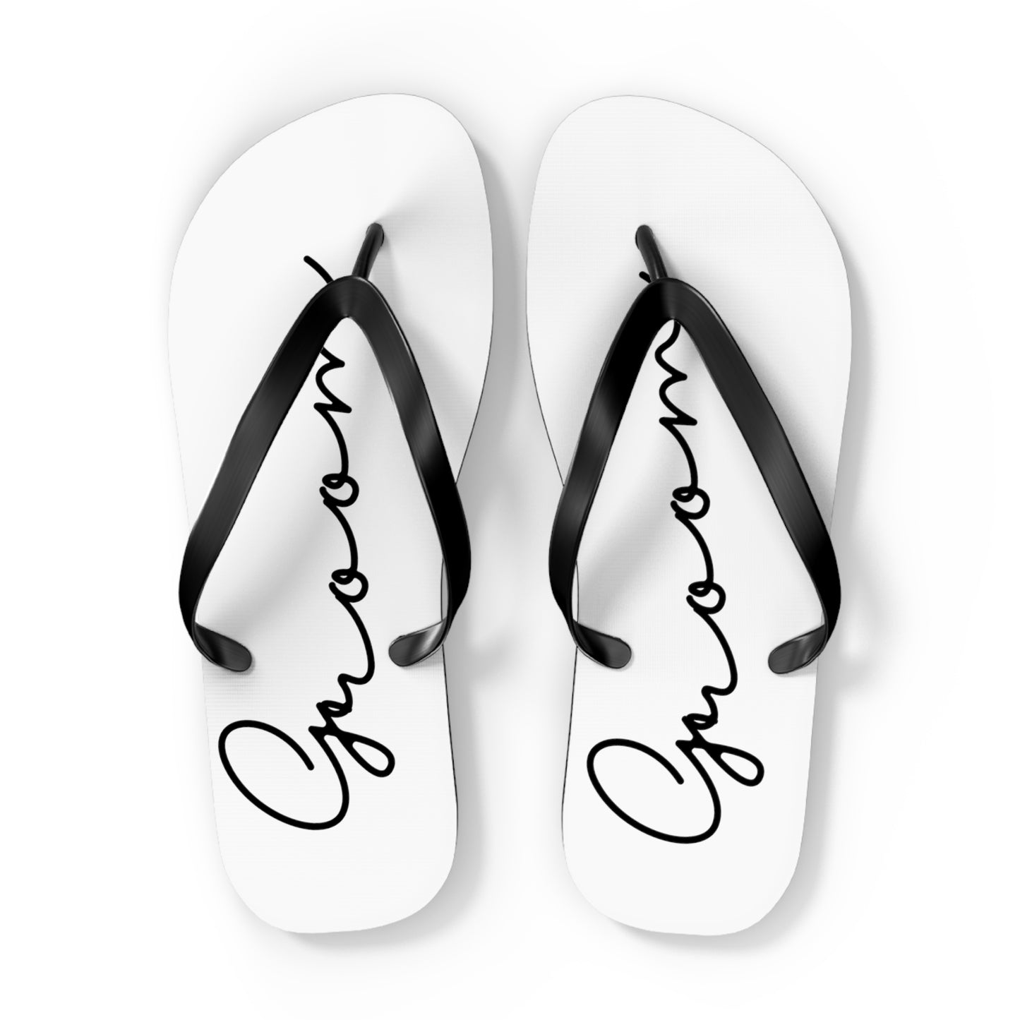 Bride and Groom Wedding Party Flip Flops - Custom available as well