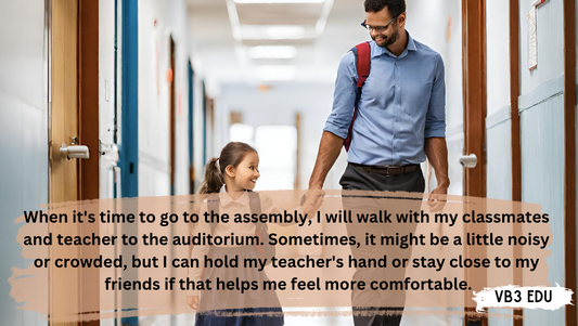 My School Assembly Adventure: A Social Story for Understanding and Reducing Anxiety. Includes both PDF and Video