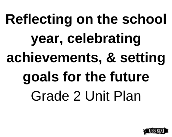 End of Year Celebration Unit Plan for Grade 2: Reflect, Celebrate, and Look Ahead!
