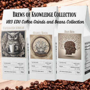 Brews of Knowledge Collection VB3 EDU Coffee Grinds and Beans Collection
