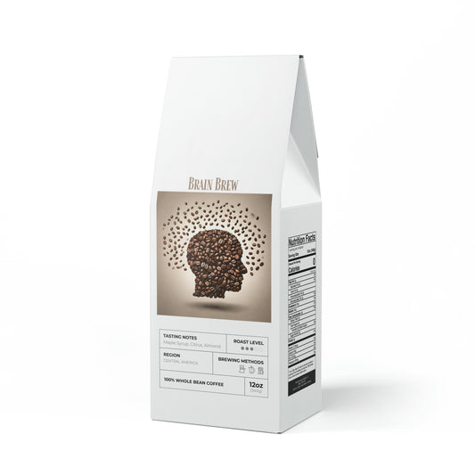 Brain Brew Coffee Blend (Medium Roast) Grind and Beans