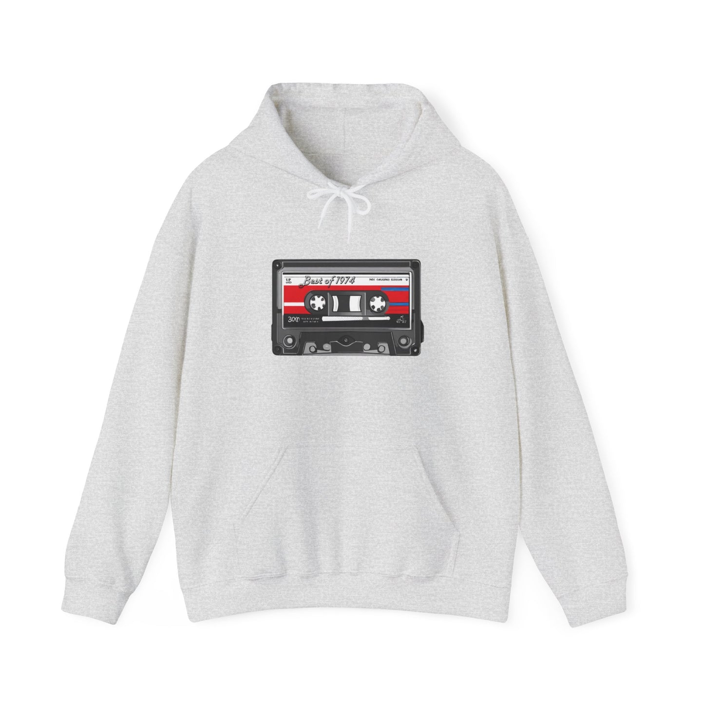 Retro Cassette Tape 1974 Adult Unisex Hooded Sweatshirt