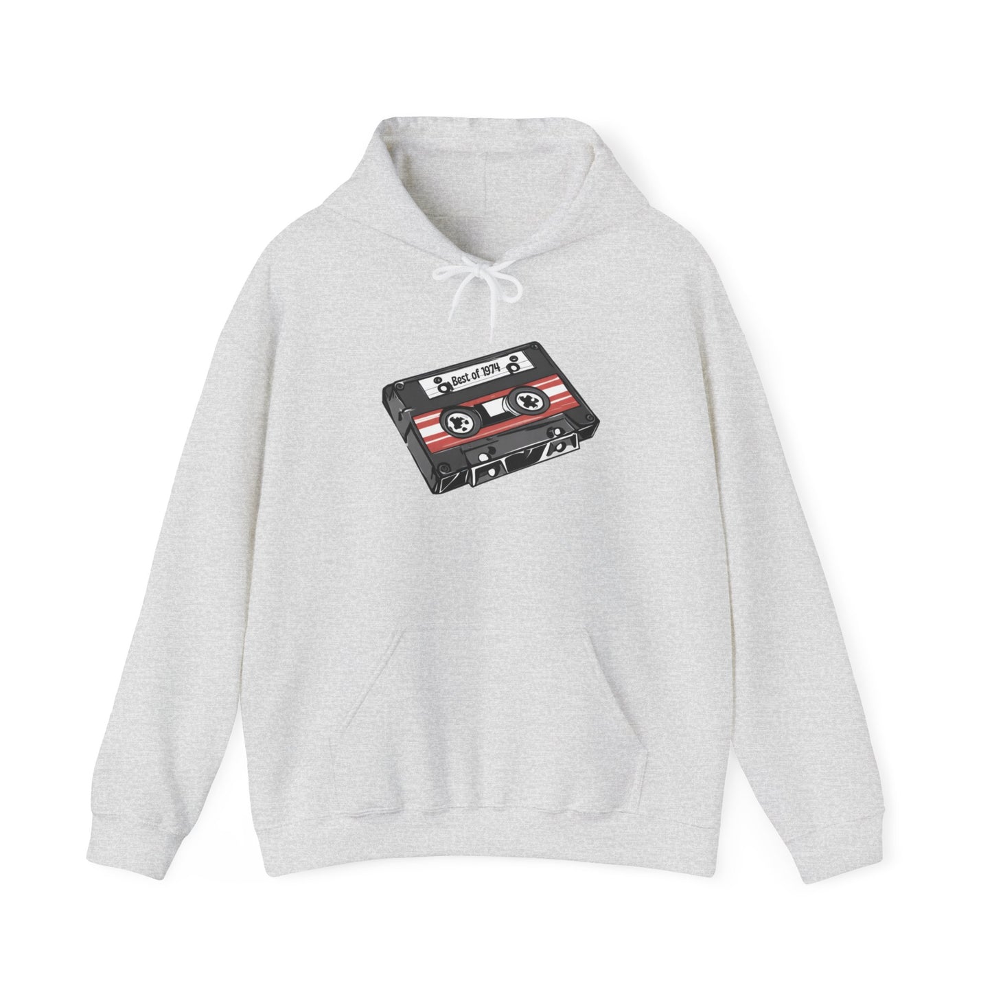 Retro Cassette Tape 1974 Adult Unisex Hooded Sweatshirt