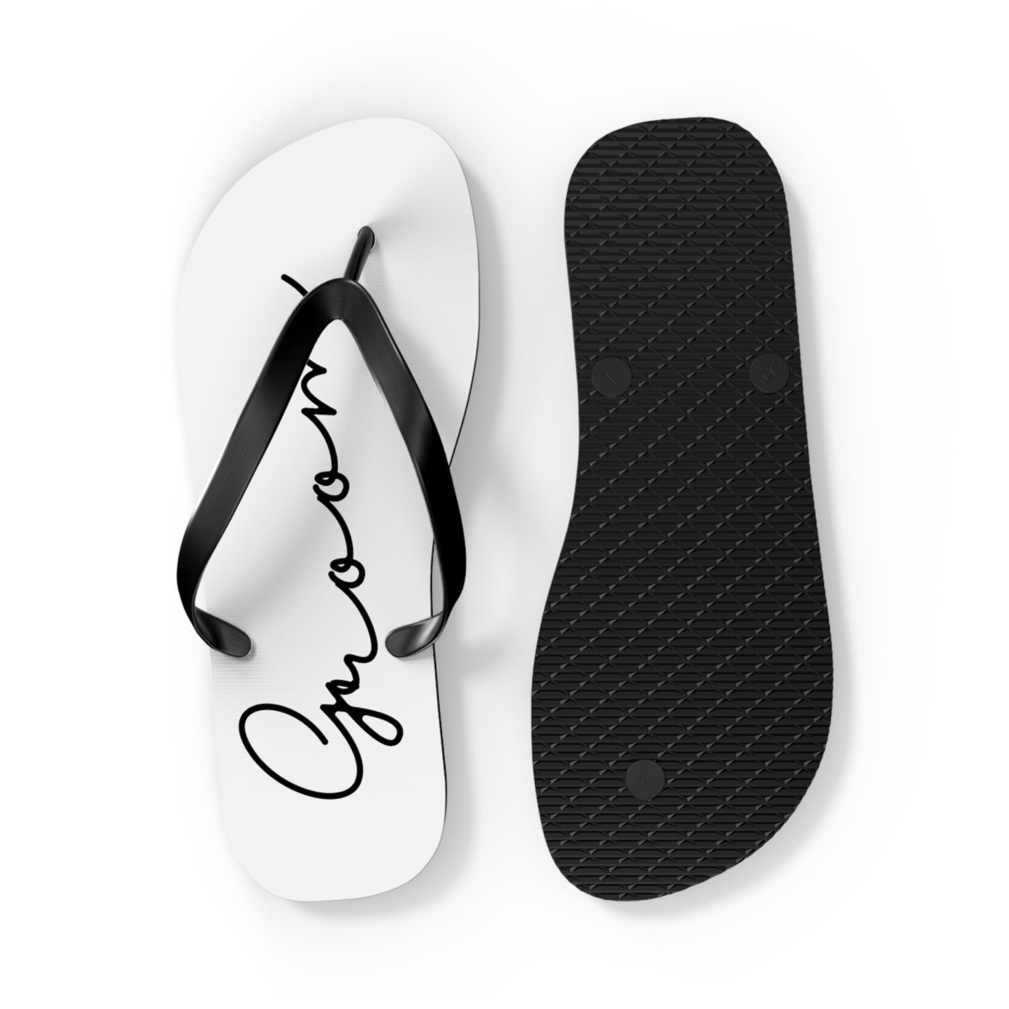 Bride and Groom Wedding Party Flip Flops - Custom available as well