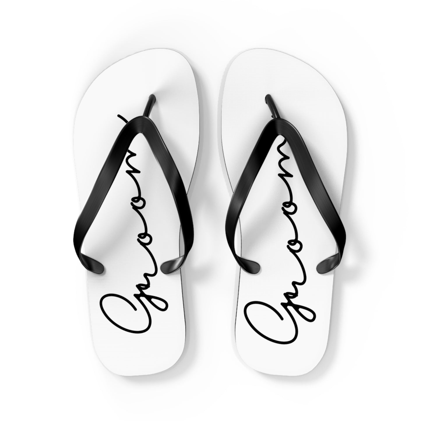 Bride and Groom Wedding Party Flip Flops - Custom available as well