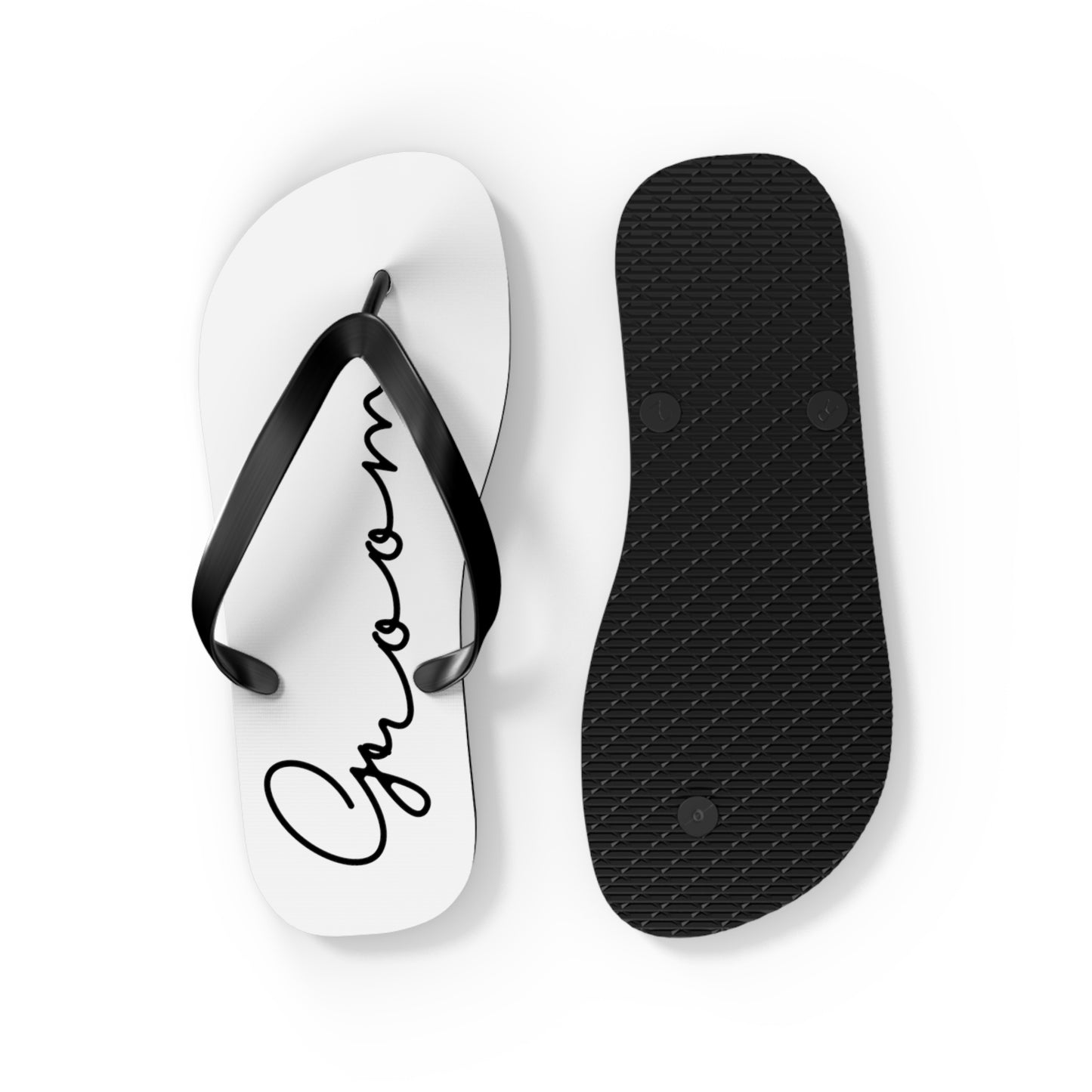 Bride and Groom Wedding Party Flip Flops - Custom available as well