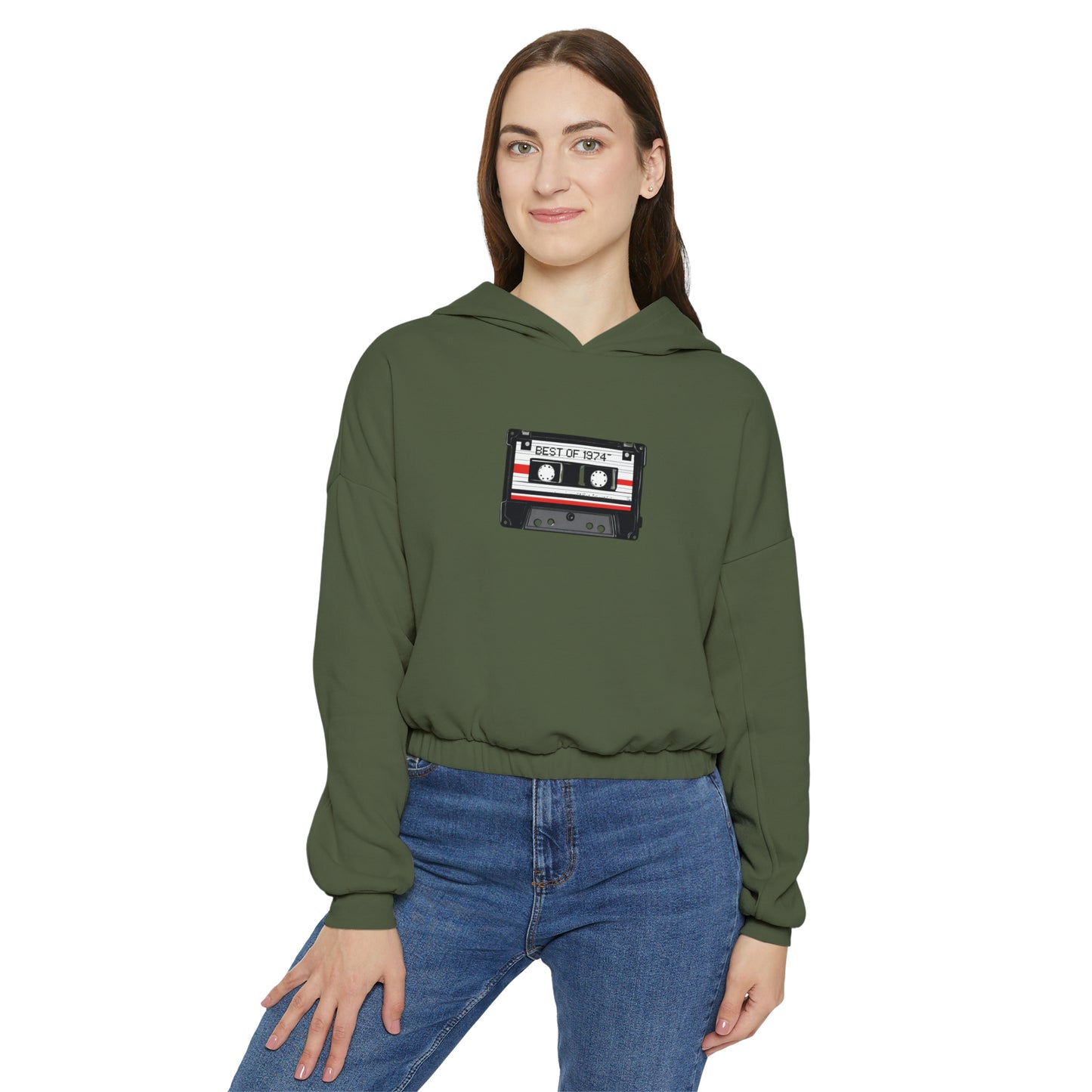 Retro Women's Cinched Bottom Hoodie