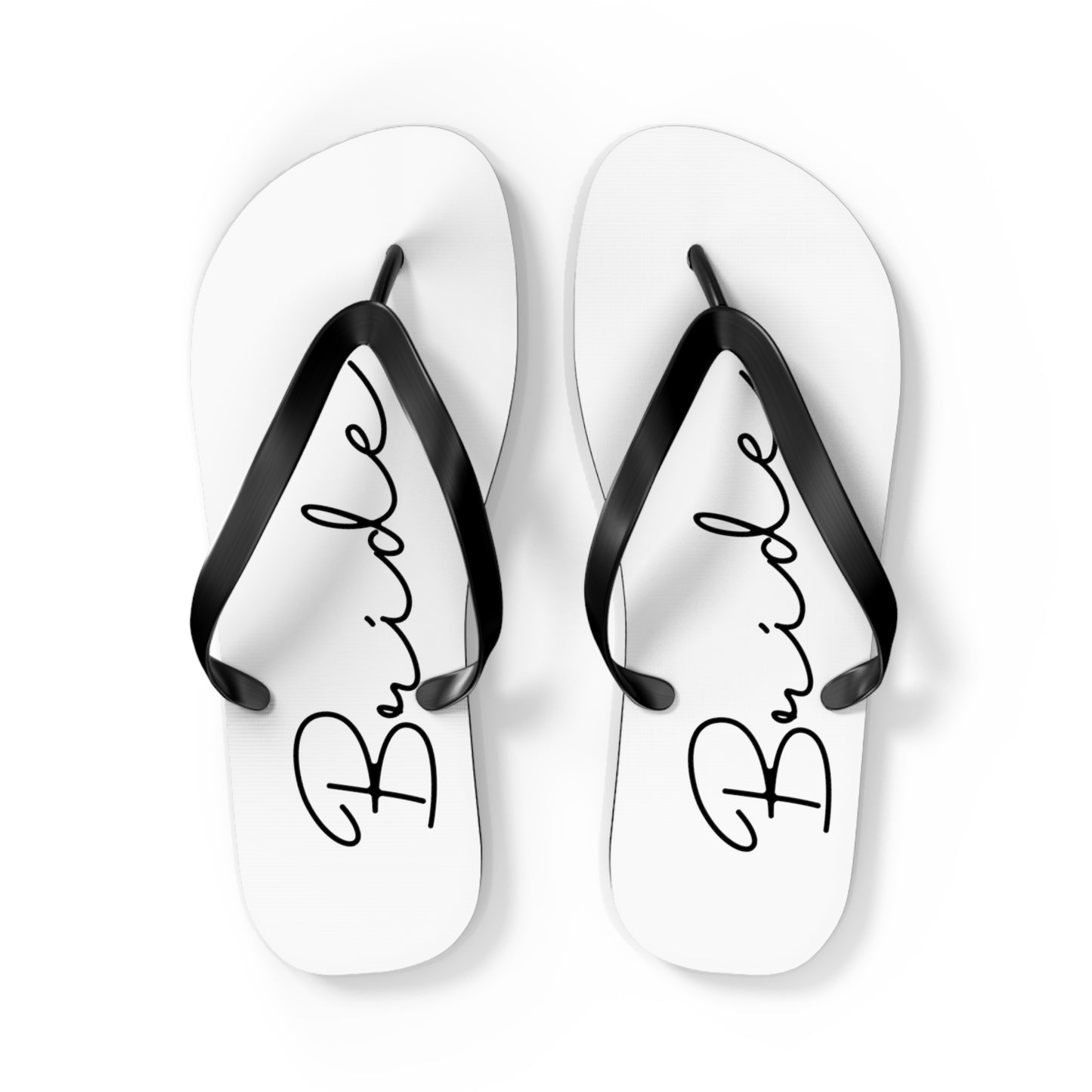 Bride and Groom Wedding Party Flip Flops - Custom available as well