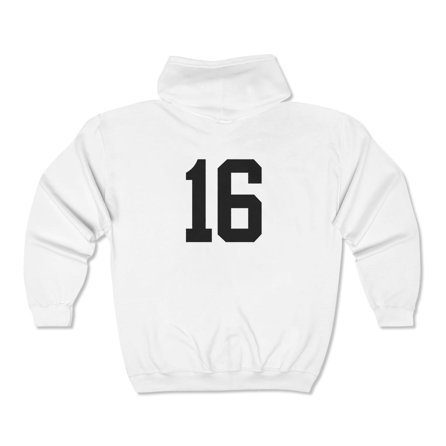 Blaze Volleyball Full Zip Hoodie  - Unisex - White - With Personalization Available