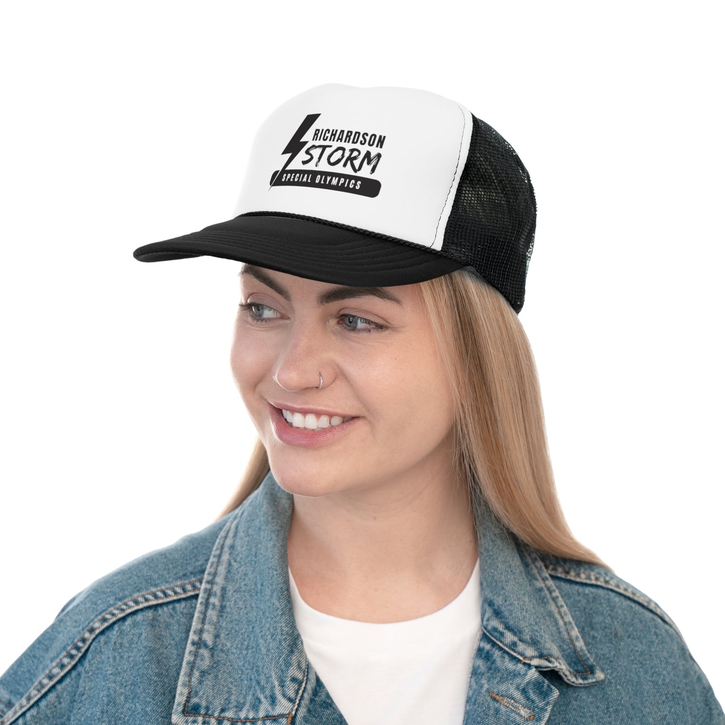 Richardson Storm Special Olympics Trucker Cap -  Black & White