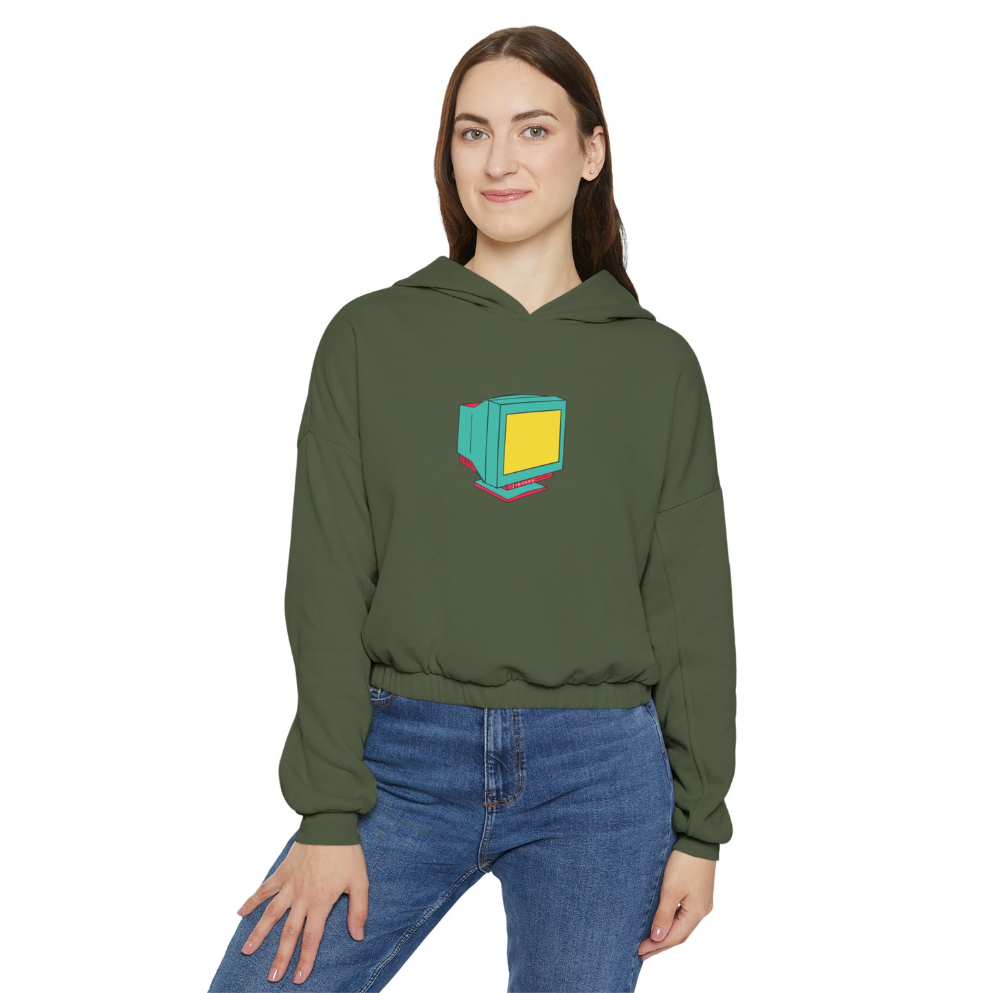 Retro Women's Cinched Bottom Hoodie