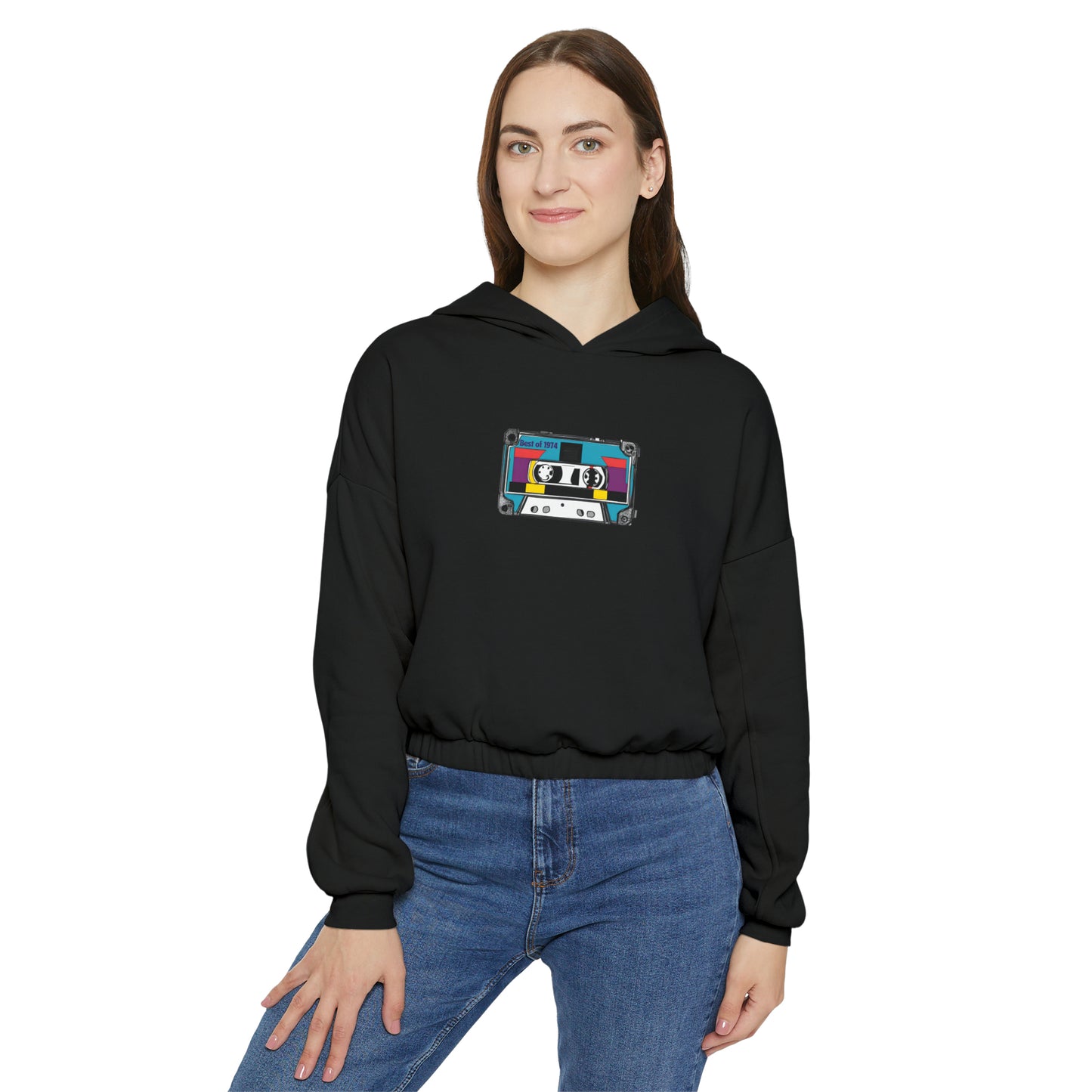 Retro Women's Cinched Bottom Hoodie