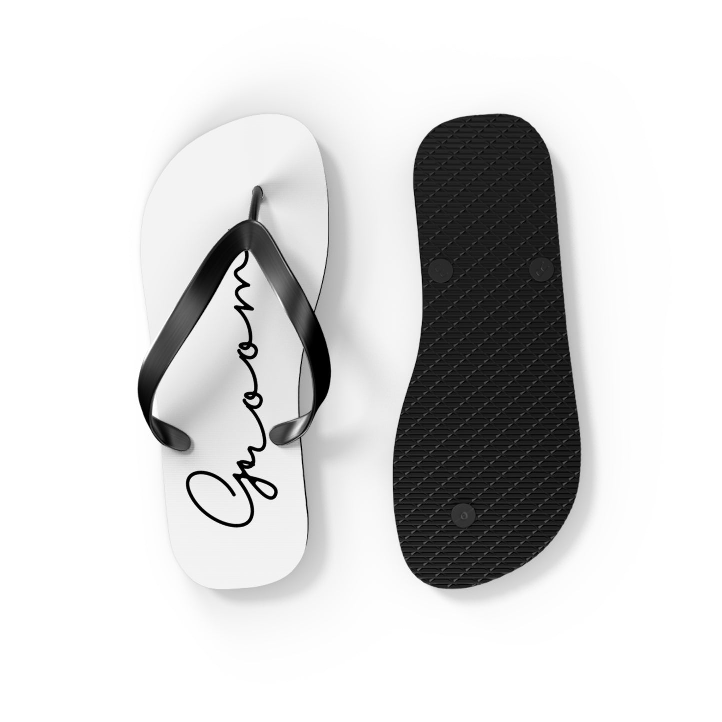 Bride and Groom Wedding Party Flip Flops - Custom available as well