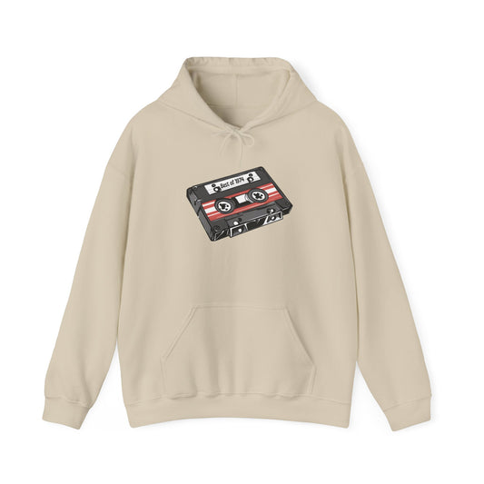 Retro Cassette Tape 1974 Adult Unisex Hooded Sweatshirt