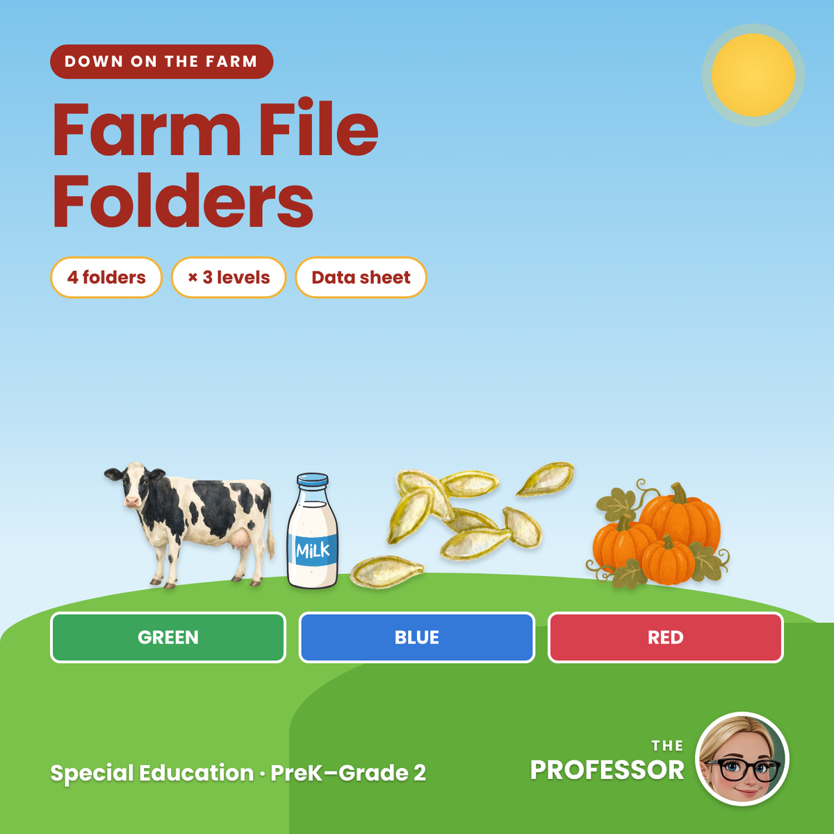 Farm File Folder Activities | Errorless & Leveled | Special Education PreK-2