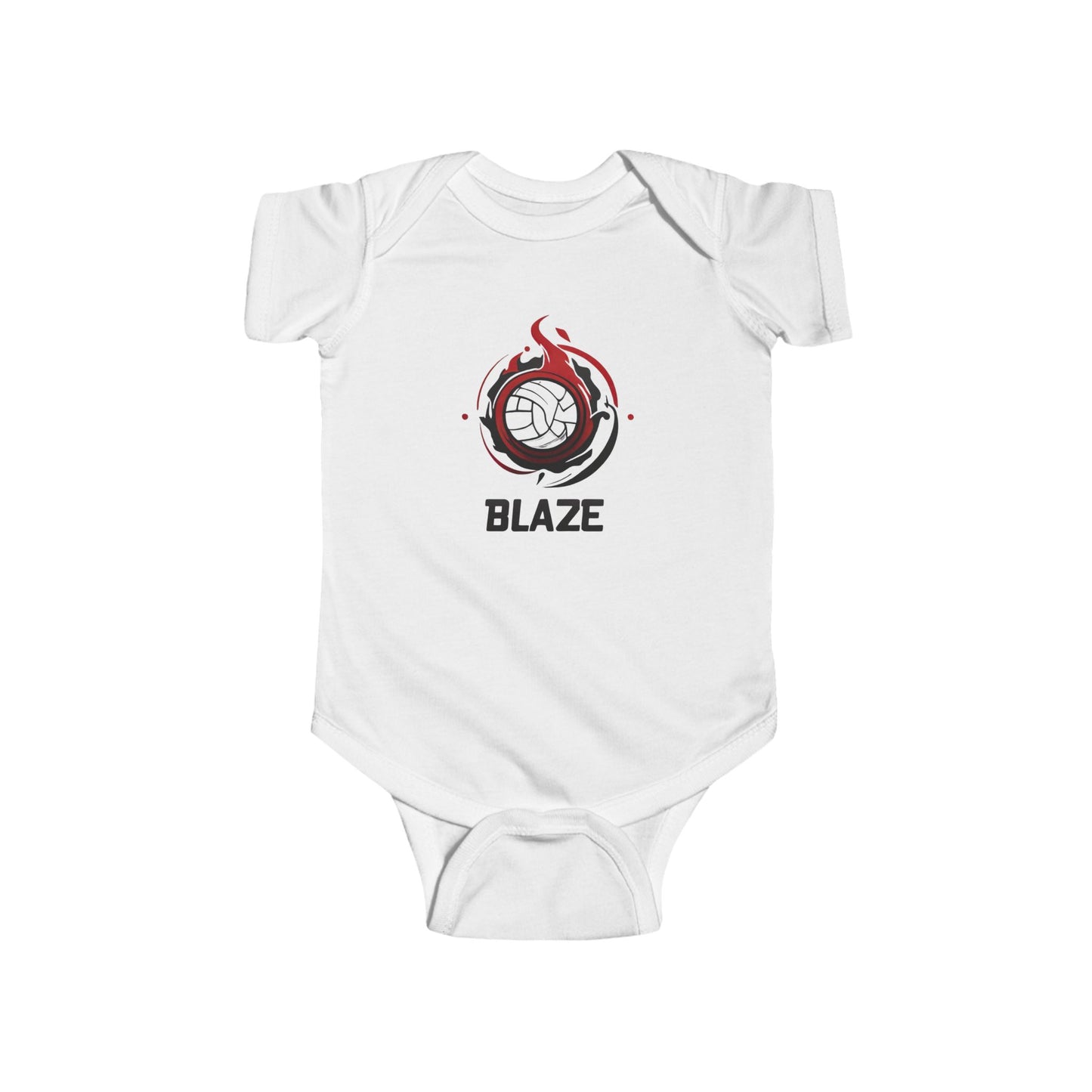 Blaze Volleyball Baby Onesie Bodysuit – White - With Personalization Available