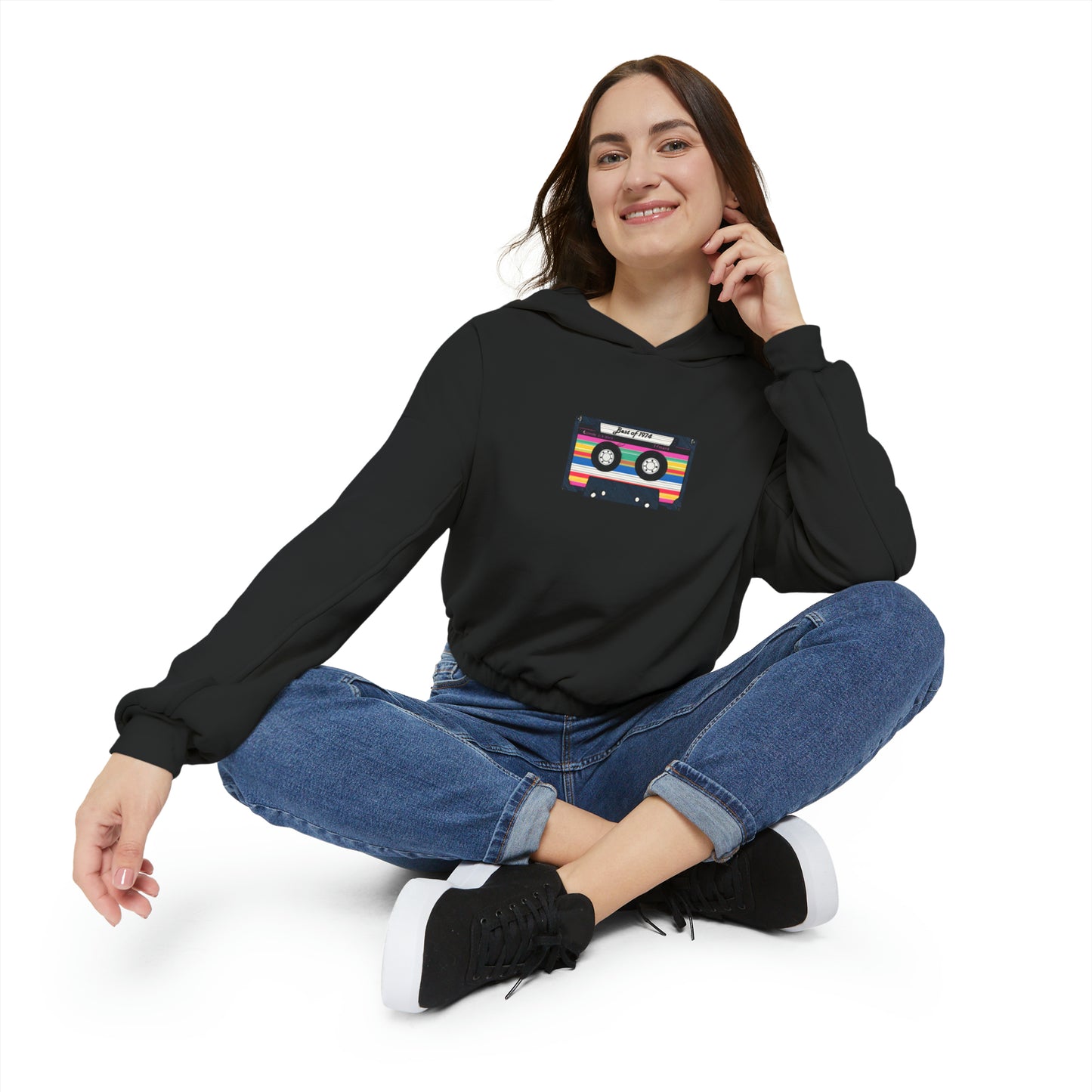 Retro Women's Cinched Bottom Hoodie