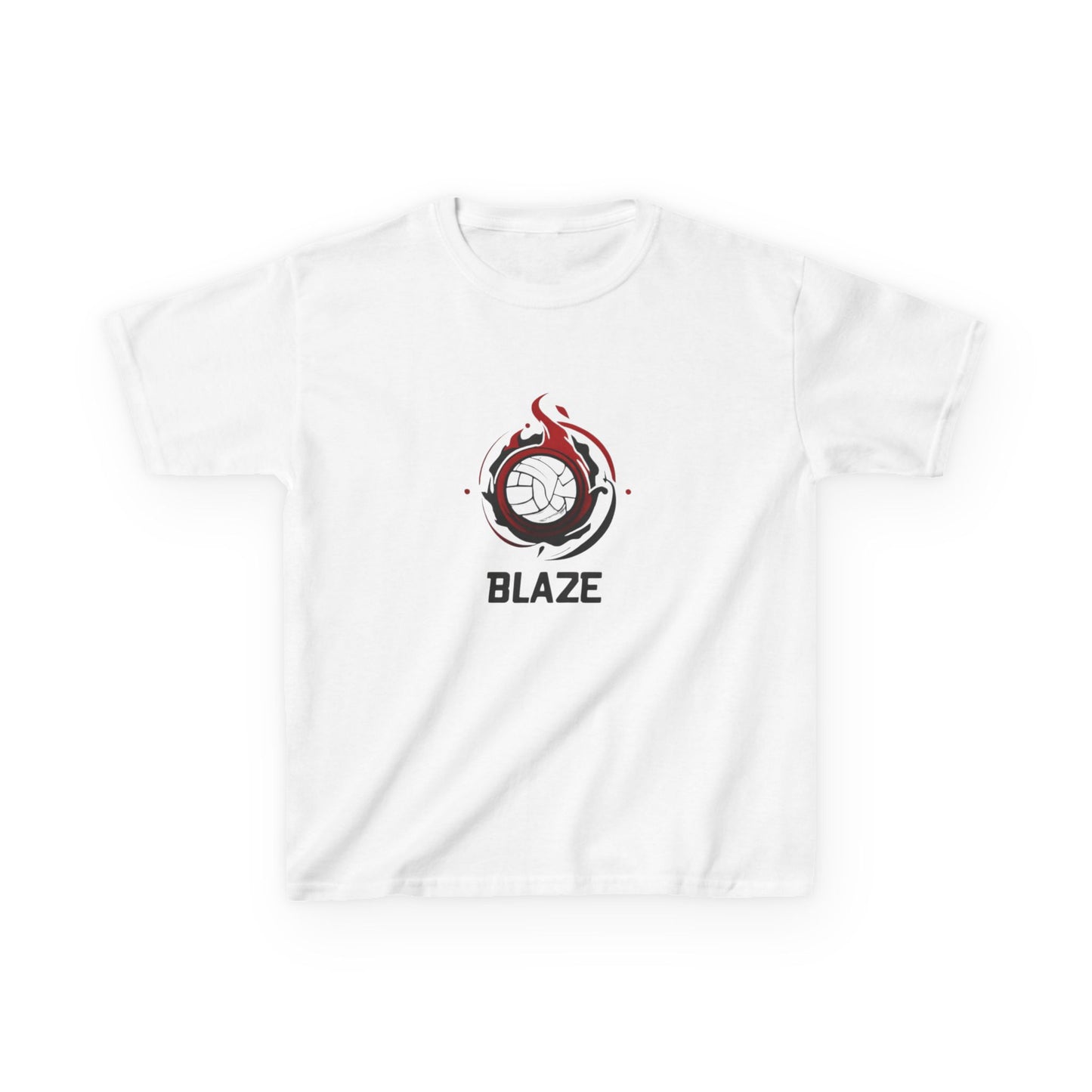 Blaze Volleyball Cotton Tee Kids  - White with personalization available