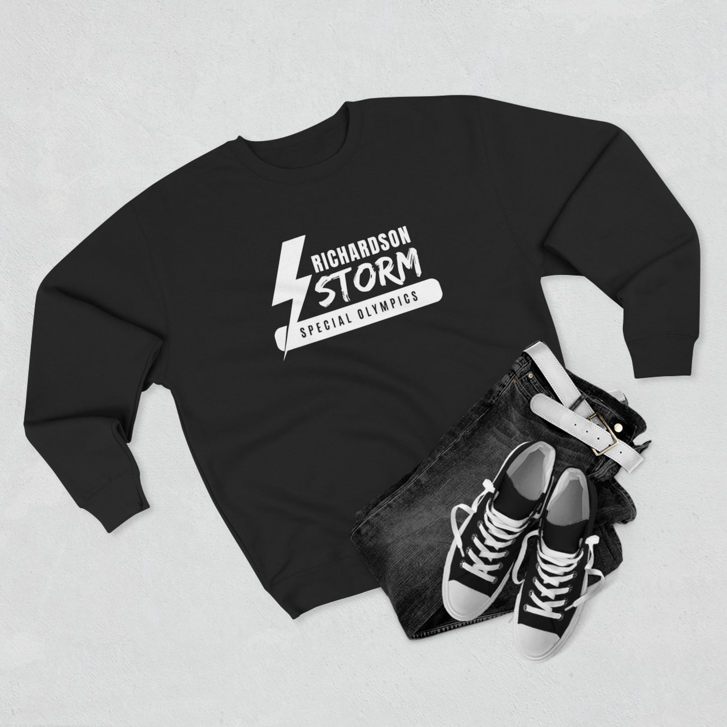 Richardson Storm Special Olympics- Unisex Crewneck Sweatshirt - Black