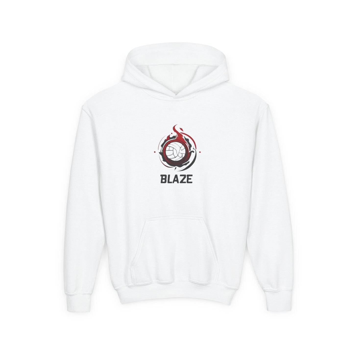Youth Blaze Volleyball Hoodie Sweatshirt - White