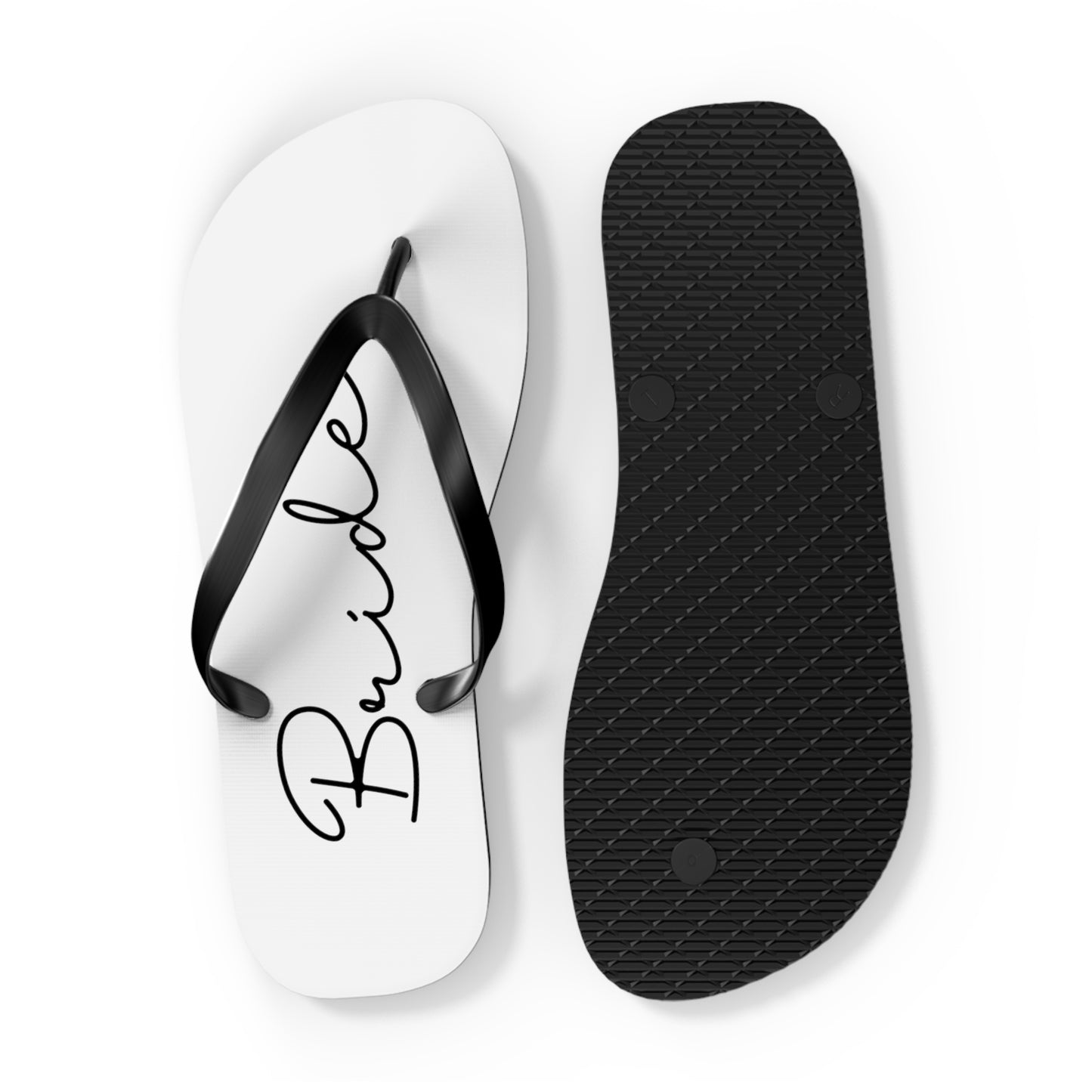 Bride and Groom Wedding Party Flip Flops - Custom available as well