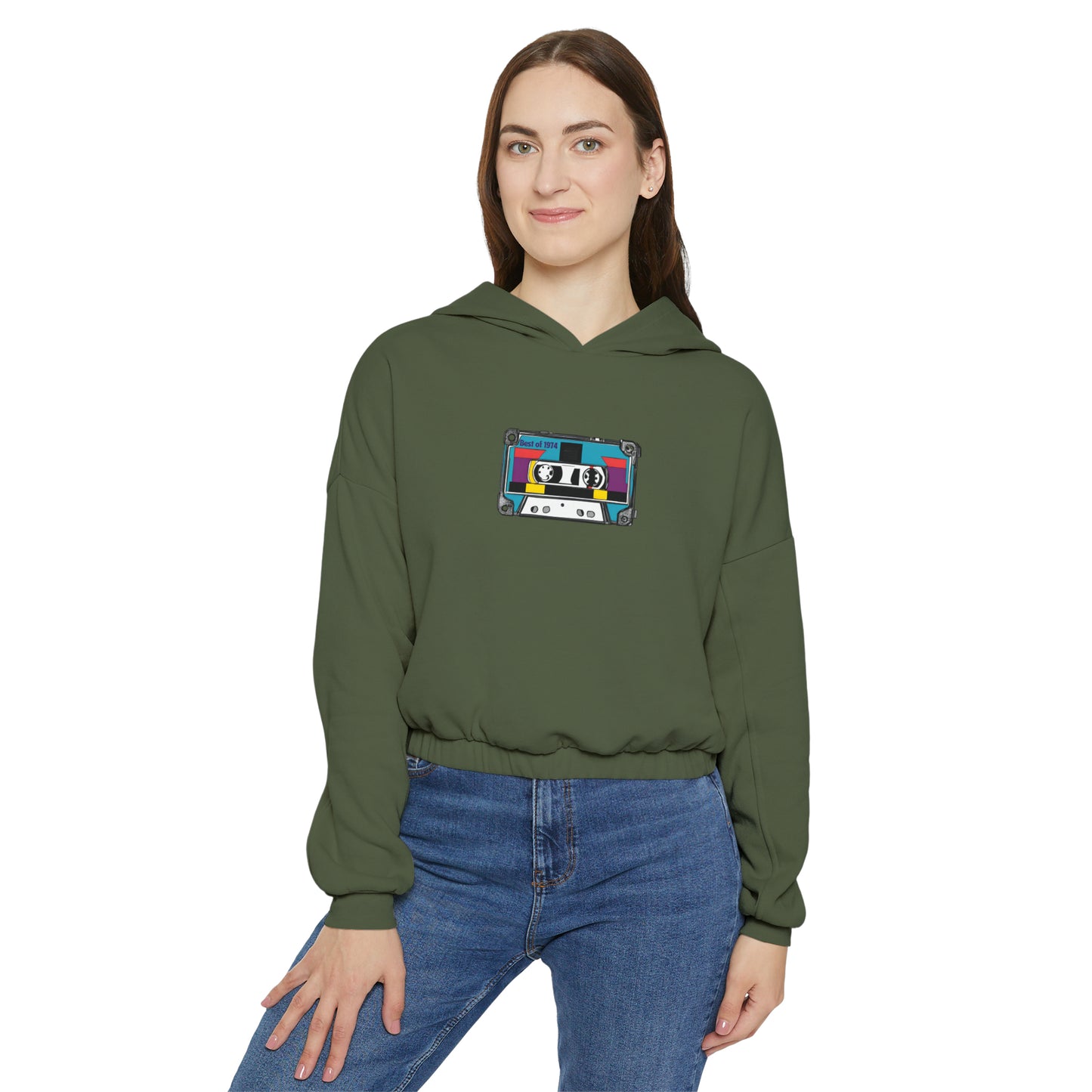 Retro Women's Cinched Bottom Hoodie