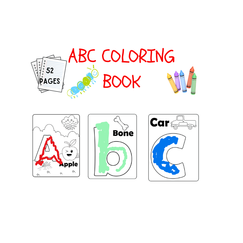 Whimsical Wonders: Downloadable Coloring Books for All Ages ABC Coloring Book