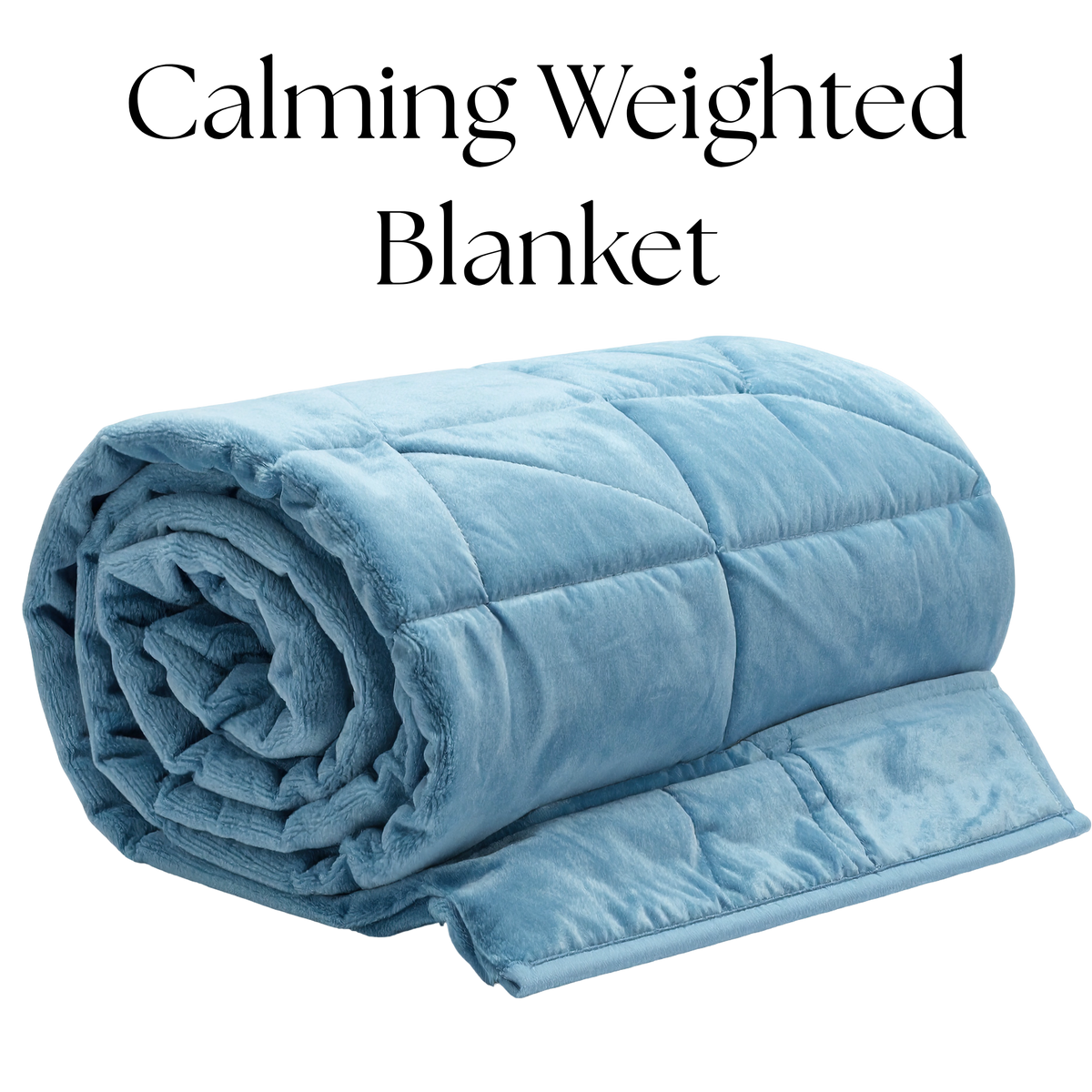 The Deep-Touch Calming Weighted Blanket – Therapeutic Gravity Quilt for Restful Sleep