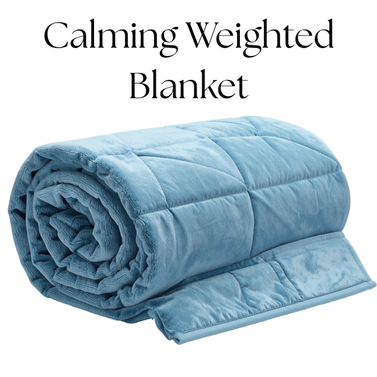 The Deep-Touch Calming Weighted Blanket – Therapeutic Gravity Quilt for Restful Sleep