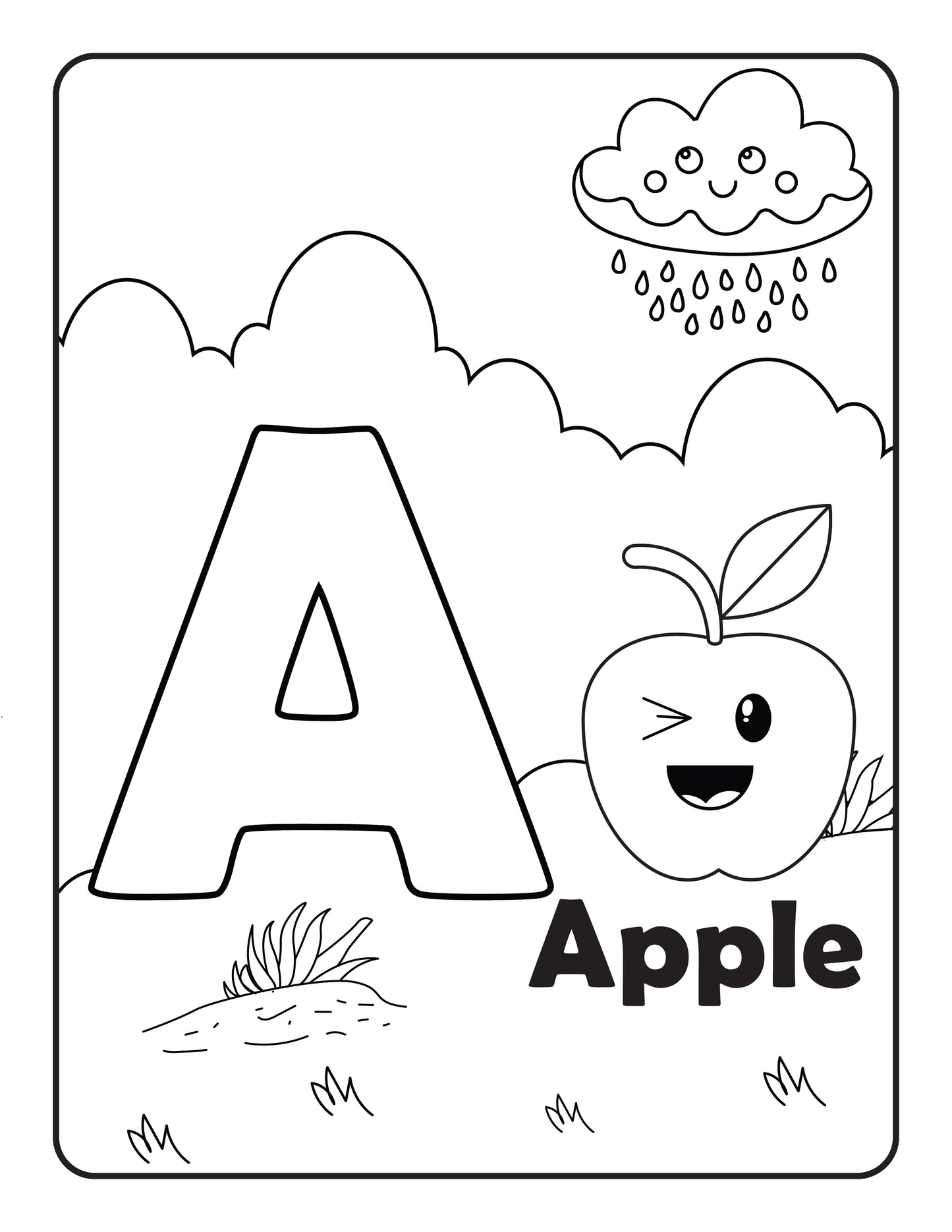 Whimsical Wonders: Downloadable Coloring Books for All Ages ABC Coloring Book